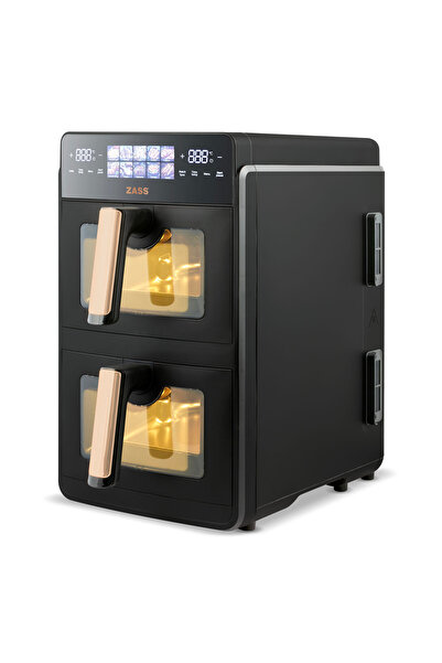 Zass Double hot air fryer ZAF 23, Power 2600W, Capacity 2x5L, LED Touch Displ...