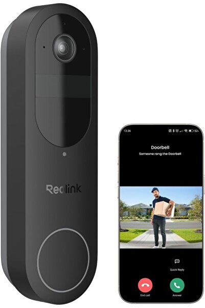 ReoLink Doorbell Battery, Smart 2K Dual Band WiFi Battery Doorbell