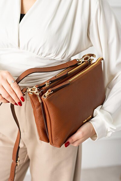 PIEL LINO HAKİKİ DERİ ÇAPRAZ ÇANTA PL009-D TABA