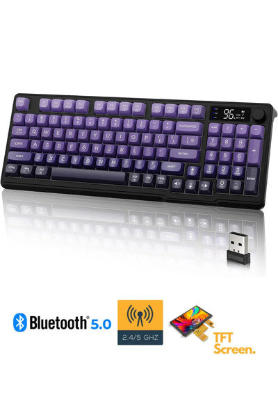 Sarftech Freewolf M96 2.4G+Bt5.0 Triple Mebran Sessiz Tasarım TFT Led Ekranlı...