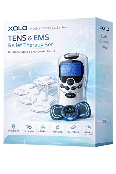 xolo Tens Ems Fizik Tedavi Tens Cihaz Seti Relief Therapy Portatif Dijital Te...