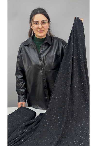 ipekkumaş Special Product Stone Embellished Silk Crepe Fabricsoft and Flowing...