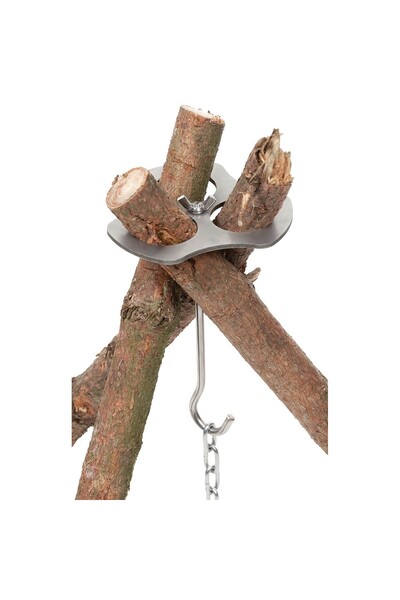 Fox Βάση τρίποδου από ανοξείδωτο ατσάλι με αλυσίδα και γάντζο