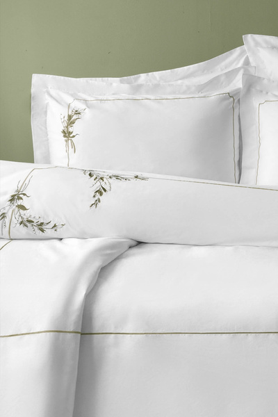 İssimo Home Buisson Nakışlı 300 TC (120 Tel) Pamuk Saten Nevresim Takımı Çift...