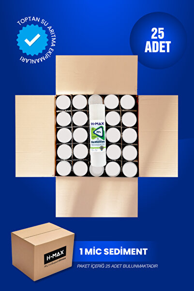 H-MAX Reverse Osmosis System 25 Adet Su Arıtma Cihazı 1 Micron Sediment Filtr...