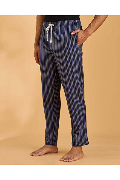 REDTAG Men Navy Striped Pyjama Bottom