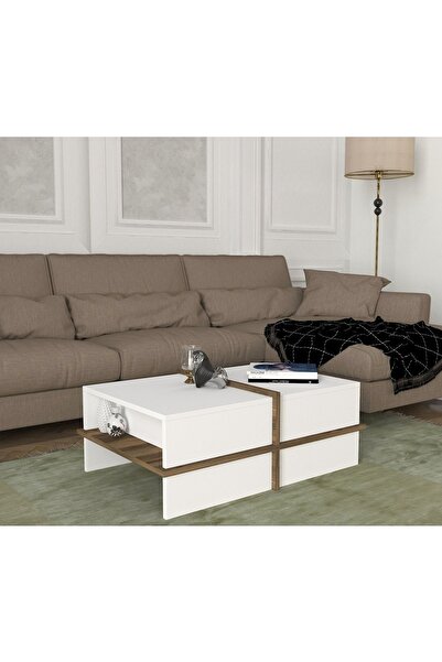 UnicUtil Masa de cafea Plus cu spatii de depozitare pe lateral, 90 x 60 x 35 ...