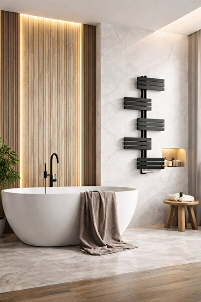 WEBER ÇELİK 600*1200 ANTRASİT SİYAH DİKEY RADYATÖR HAVLUPAN ISITICI 1. KALİTE...