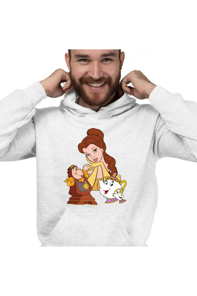 OEM Men's Sweatshirt Beauty and the Beast Teapot Clock