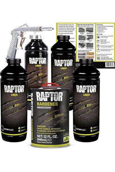 U-POL Raptor Tin Table Urethane Truck Bed Liner Kit with Adjustable Spray Gun...