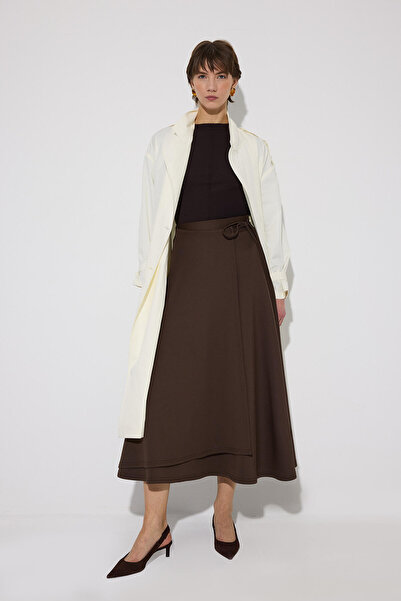 Touché Privé Tie-Front Scuba Skirt