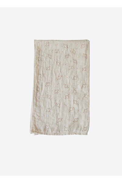 kitikate Organic Fly Bird Muslin Blanket Natural