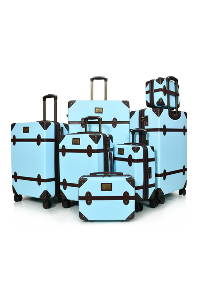 MORANO Classic Murano 5-piece suitcase set with spinner wheels and security l...