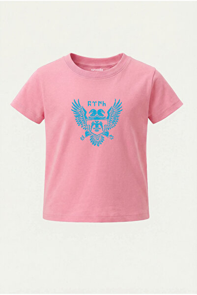 nirvoda Παιδικό μπλουζάκι με στάμπα Selçuklu Eagle, δικέφαλος αετός, με γκοκτ...
