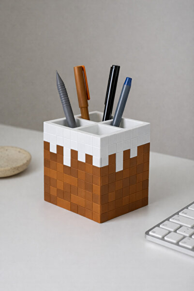 Three Dittle Birds Minecraft Temalı Snow Biome (Kar Biyomu) Blok Kalemlik