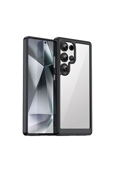 OEM Outer Space Hybrid Case for Samsung Galaxy S25 Ultra, Black, TPU+PC