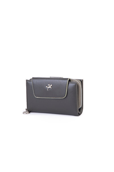 Nas Bag Women's Medium Size Multi-Card Holder and Coin Compartment Khaki Dona