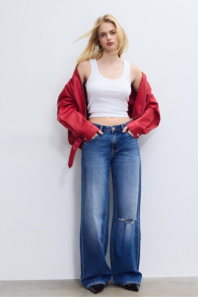 Stradivarius D91 low wide-leg jeans