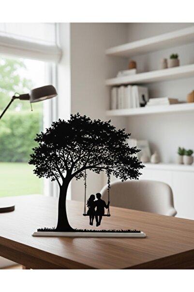Piccomino Romantik Silüet Ağaç Figürü Dekoratif Masaüstü Aksesuarı