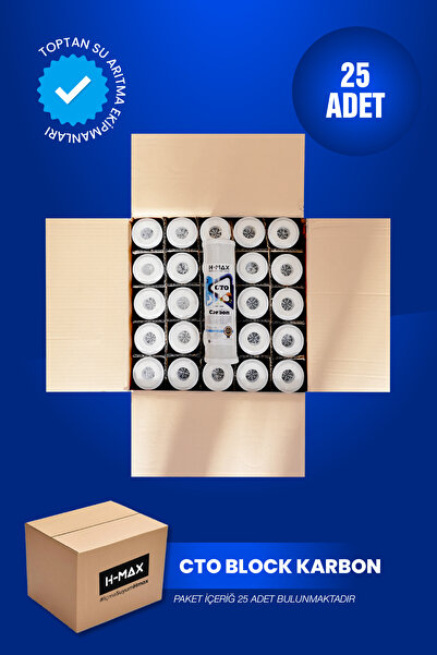 H-MAX Reverse Osmosis System 25 Adet Su Arıtma Cihazı CTO Karbon Filtre (Açık...