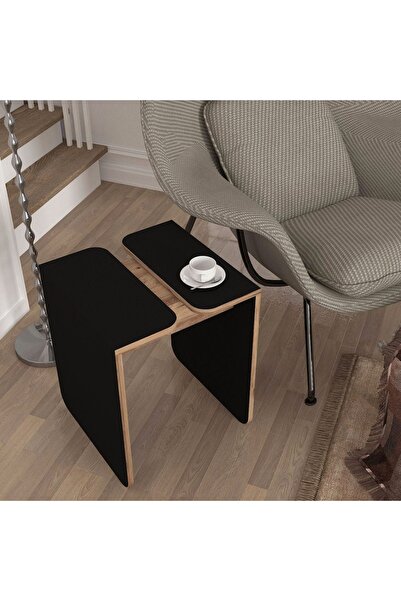 UnicUtil Masuta Cafea, Coffee Duo, UnicUtil, 45 x 45 x 55 cm, Sonoma-Negru, U...