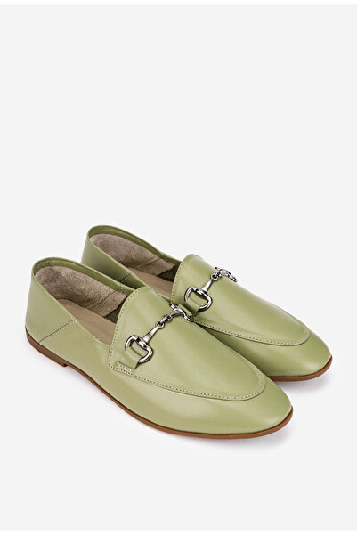 Dasha Mocasini dama accesorizati realizati din piele verde