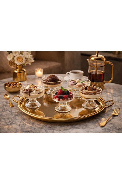 deli glass 🍨 Luxury Glass Serving Set (6 pieces) – Elegant and sophisticated...