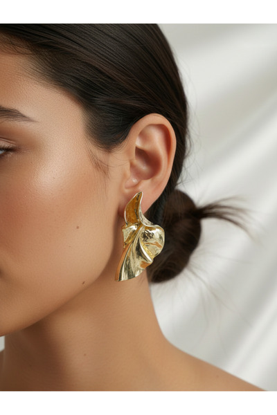 İris Jewelrys Çelik Lamino Gold Küpe