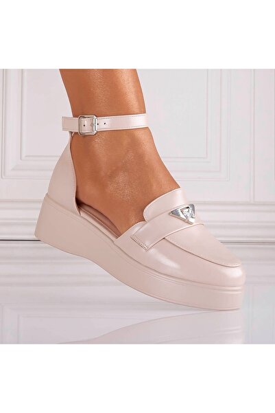 CAROLIE Women's Casual Beige Shoes Made of -Leather Kenya, 35