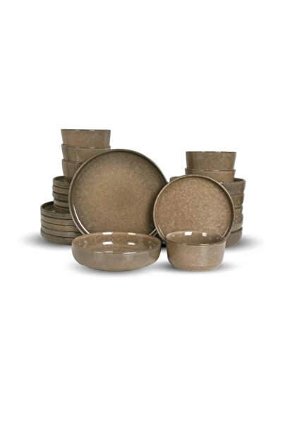 Rissa Distinctive stone dinner set from Rissa, Consisting of 24 pieces. Dark ...