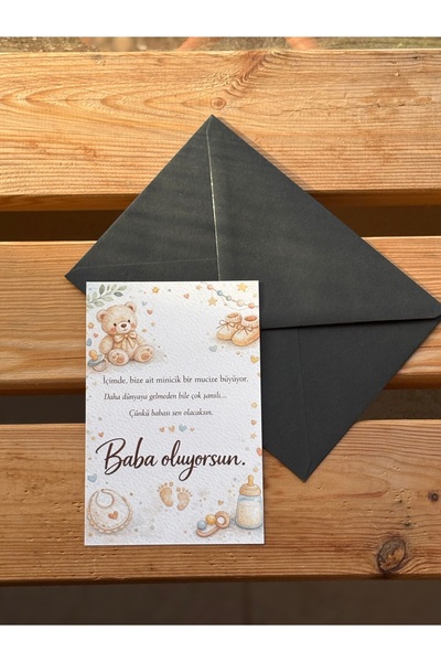 BETSY STUDIO You'Re Becoming a Father Card Special Design with Colorful Envelope