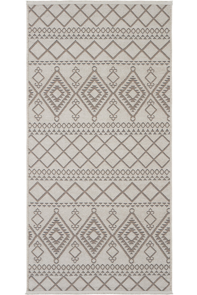 Cool Halı Marcos Vizon Bej Etnik Bohem Otanik Makinede Yıkanan Kolay Temizlen...