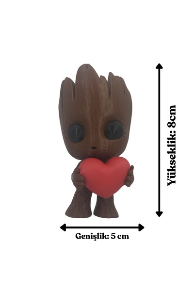 craftopya Kalpli Baby Groot Dekoratif Figür Biblo - Kitaplık Dekoru