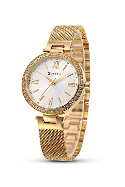 Curren Women's Water Resistant Analog Wrist Watch 9014 - 39 mm -Gold