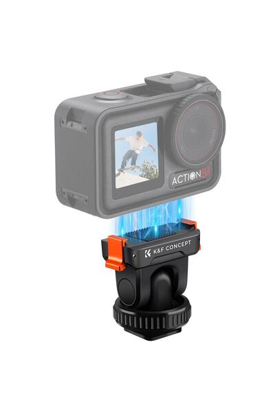 K&F CONCEPT DJI Osmo Action 3/4 uyumlu Manyetik hızlı montaj tutucu / 1.4'' v...