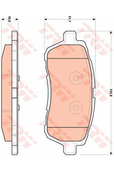 TRW Set plăcuțe de frână, frână cu disc GDB1893