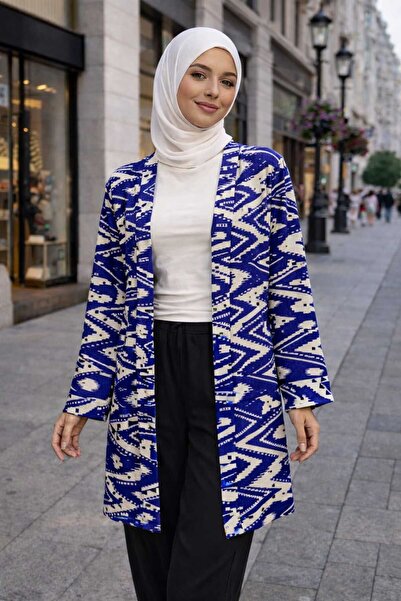 forte bella Ethnic Pattern Trend Maxi Belted Kimono