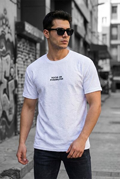 Oksit Ανδρικό T-shirt με ειδική υφή και λεπτομέρεια στάμπας σε σχέδιο μπουκλέ