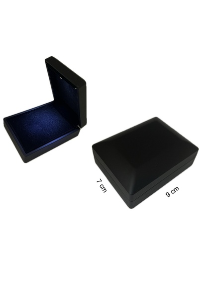 Erer Gümüş ışıklı kolye mini set küpe kutusu