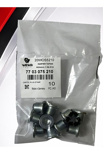 WEWO PARTS Karter Tapası Alyan Baş (10'LU PAKET) Renault 9 -12 UYUMLU 7703075210