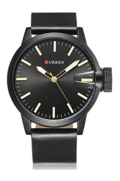 Curren men Leather Analog Watch CU-8208-B