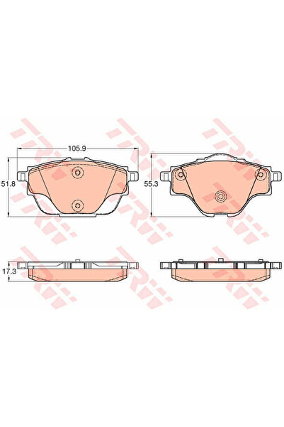 TRW Brake Pad Set, disc brake GDB2034