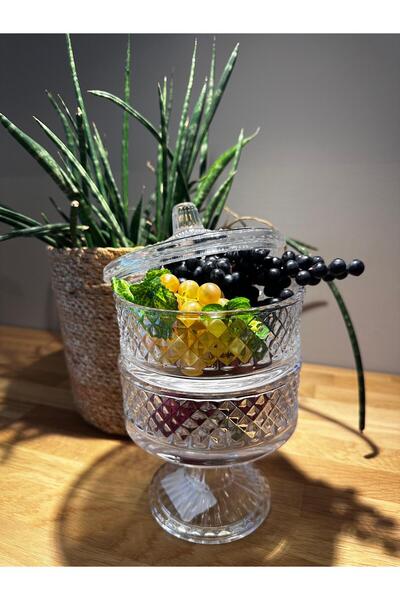 Miko Home & Garden El Yapımı Tırtıl Ayaklı 2'li Kase (Şekerlik/Çerezlik/Kurab...