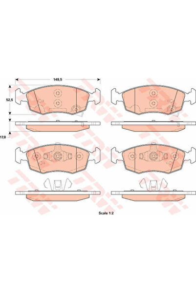 TRW Set plăcuțe de frână, frână cu disc GDB1921