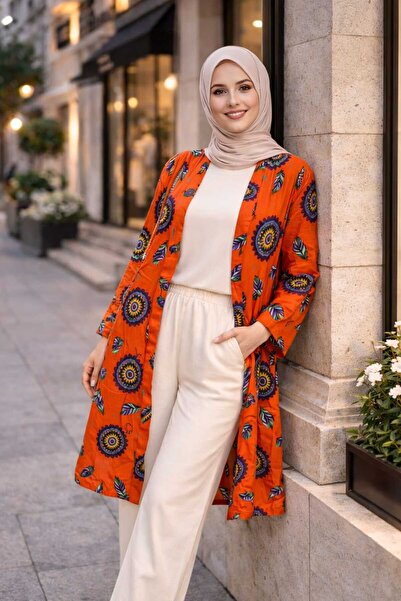 forte bella Ethnic Pattern Trend Maxi Belted Kimono