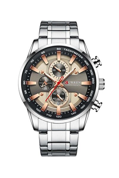 Curren Men's Chronograph Waterproof Stainless Steel Band Casual Quartz Watch ...