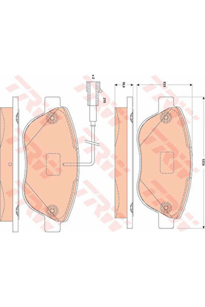 TRW Set plăcuțe de frână, frână cu disc GDB1829