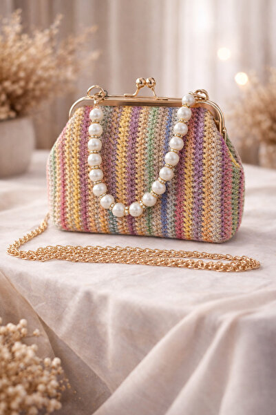 Özkayalargroup Сумка з ручкою з перлами та сумка через плече з ланцюжком