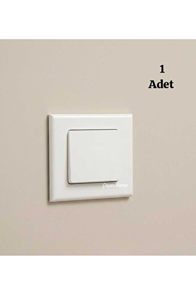 ÇEÇEN HOME ( 1 Adet) Sıva Üstü Çerçeveli Beyaz Anahtar Priz, Tek Düğmeli Priz...