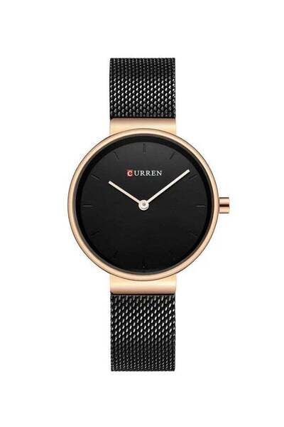 Curren Women's Water Resistant Analog Wrist Watch 9016 - 35 mm -Black